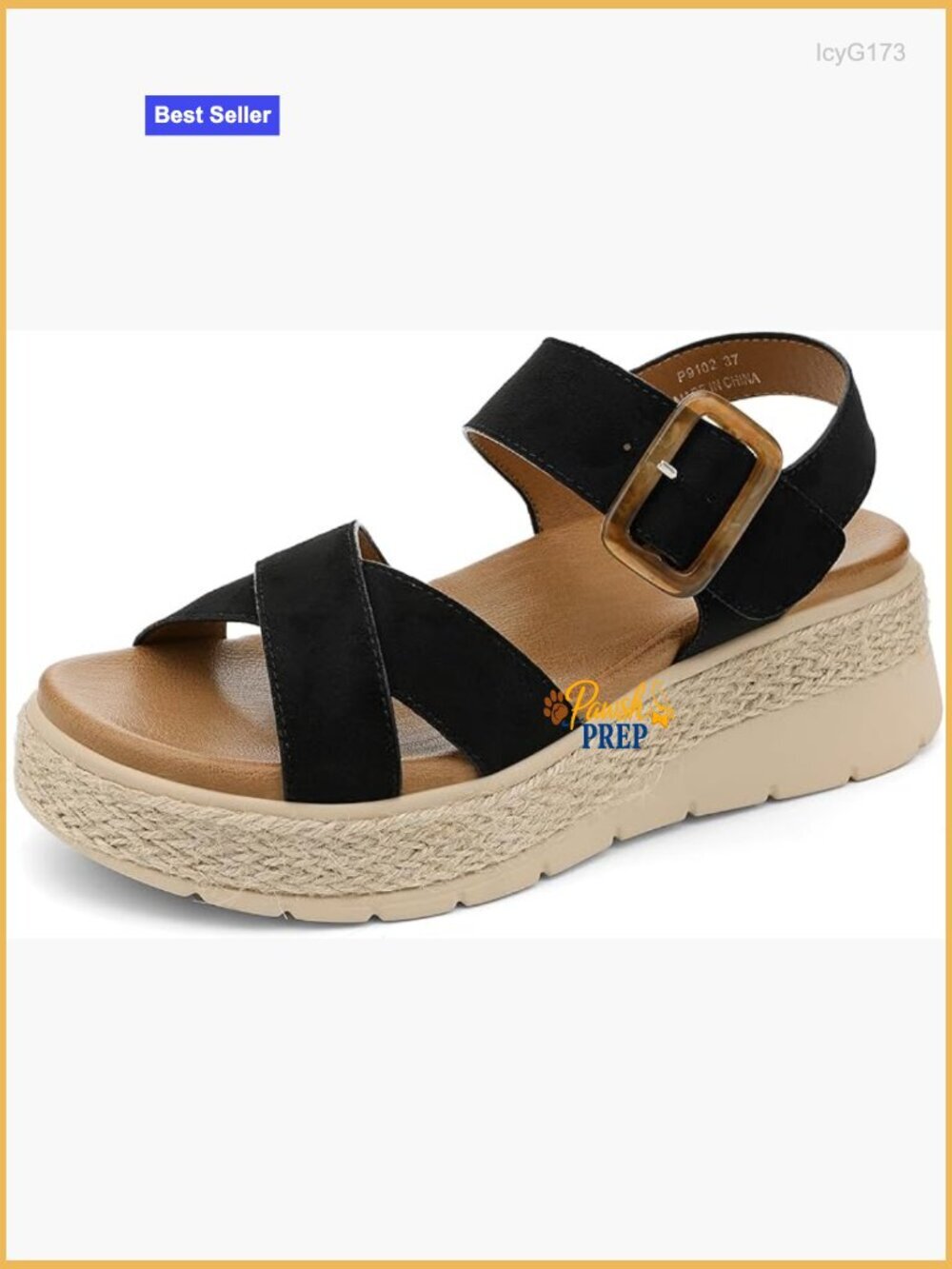 Women's Espadrille Platform Sandals with Arch Support - 2.08" Wedge Heel